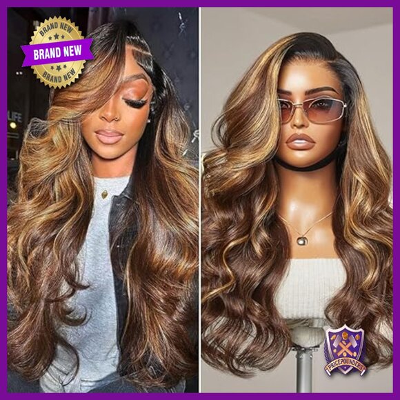 16-Inch Human Hair Wig 200% Density Glueless Lace Front Body Wave